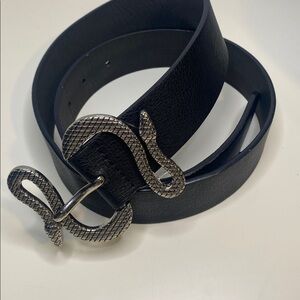 Express black snake buckle belt size small